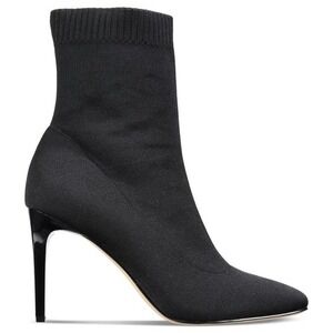 INC International Concepts Vidalia Black Sock Boots Square Toe Stiletto 9.5